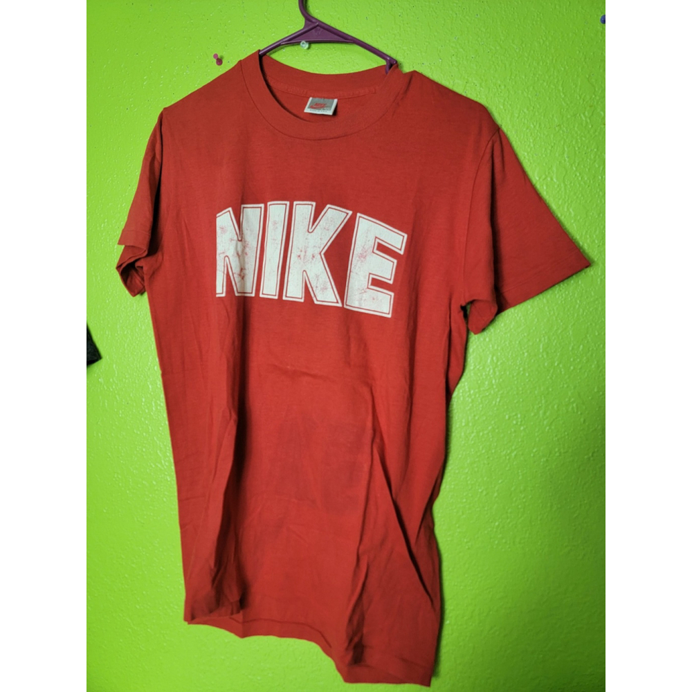 Vintage Nike Spellout Tee Shirt 1987-1989 Gray Tag Made In USA 1980s VTG Retro